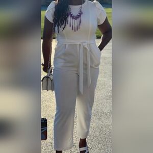 Elegant Cream Jumpsuit